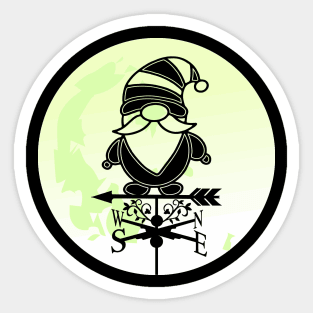 Christmas Gnome Weathervane Sticker